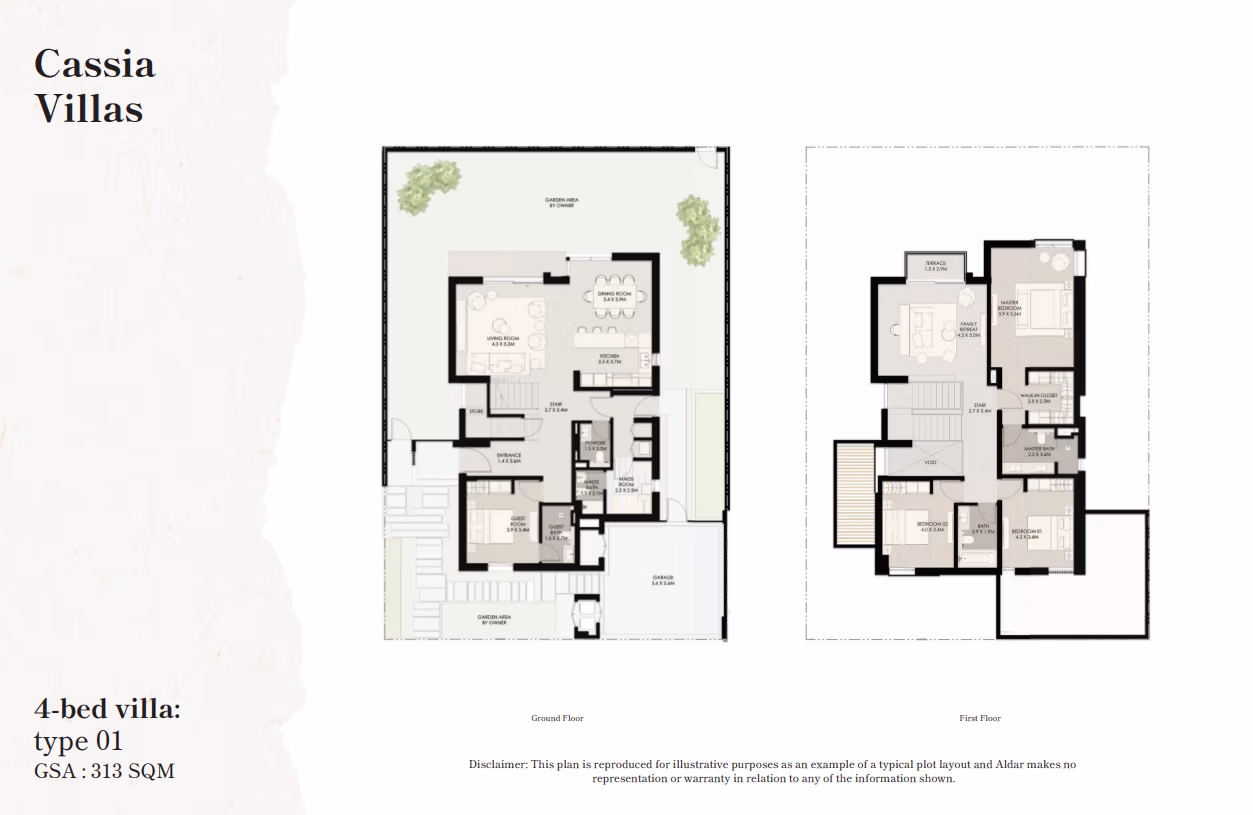 The Wilds Floor Plan 4 Bedroom Villa Type 01