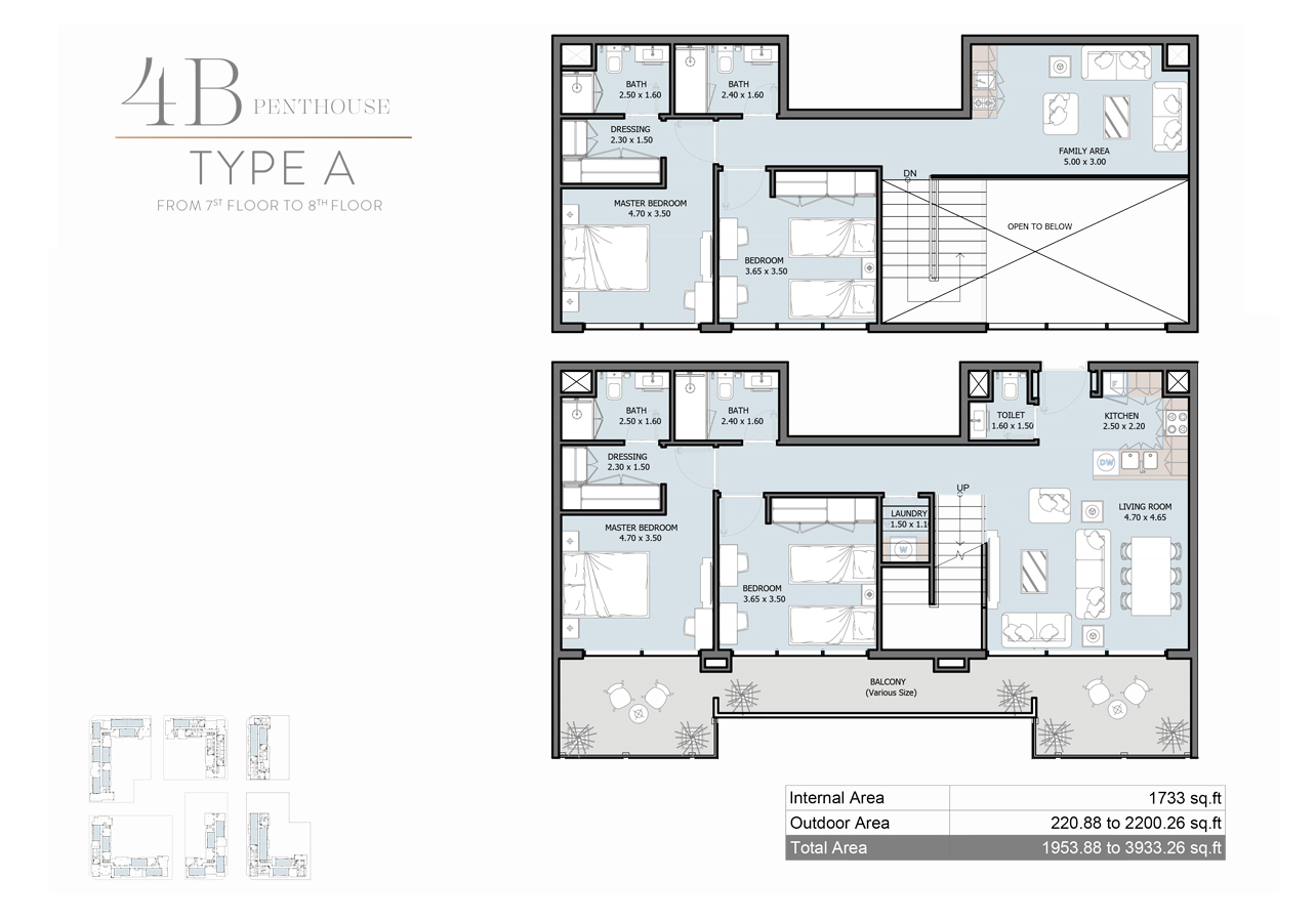 Royal Park Floor Plan 4 Bedroom Penthouse