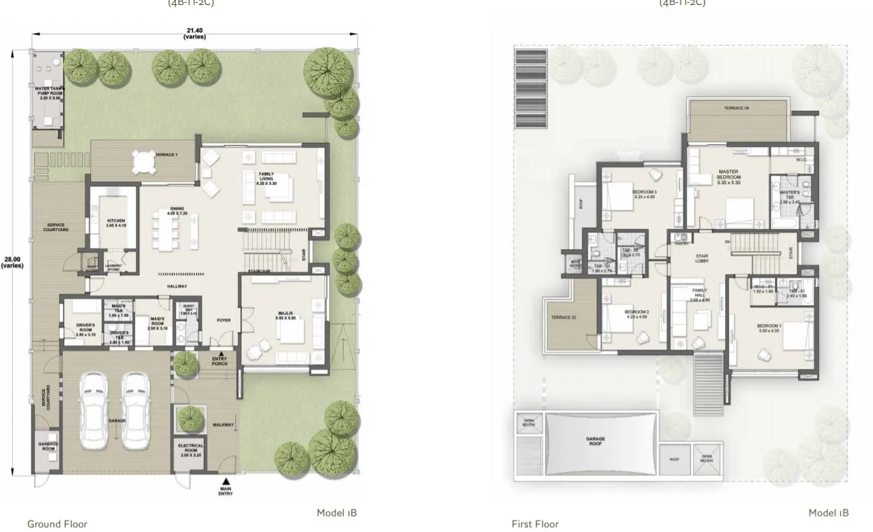 West Yas Floor Plan Model 1B