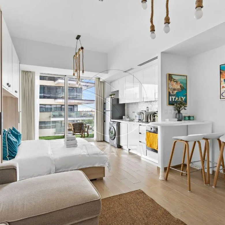 Furnished Studio with partial Canal and Golf View