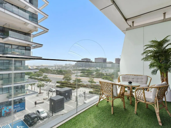 Furnished Studio with partial Canal and Golf View