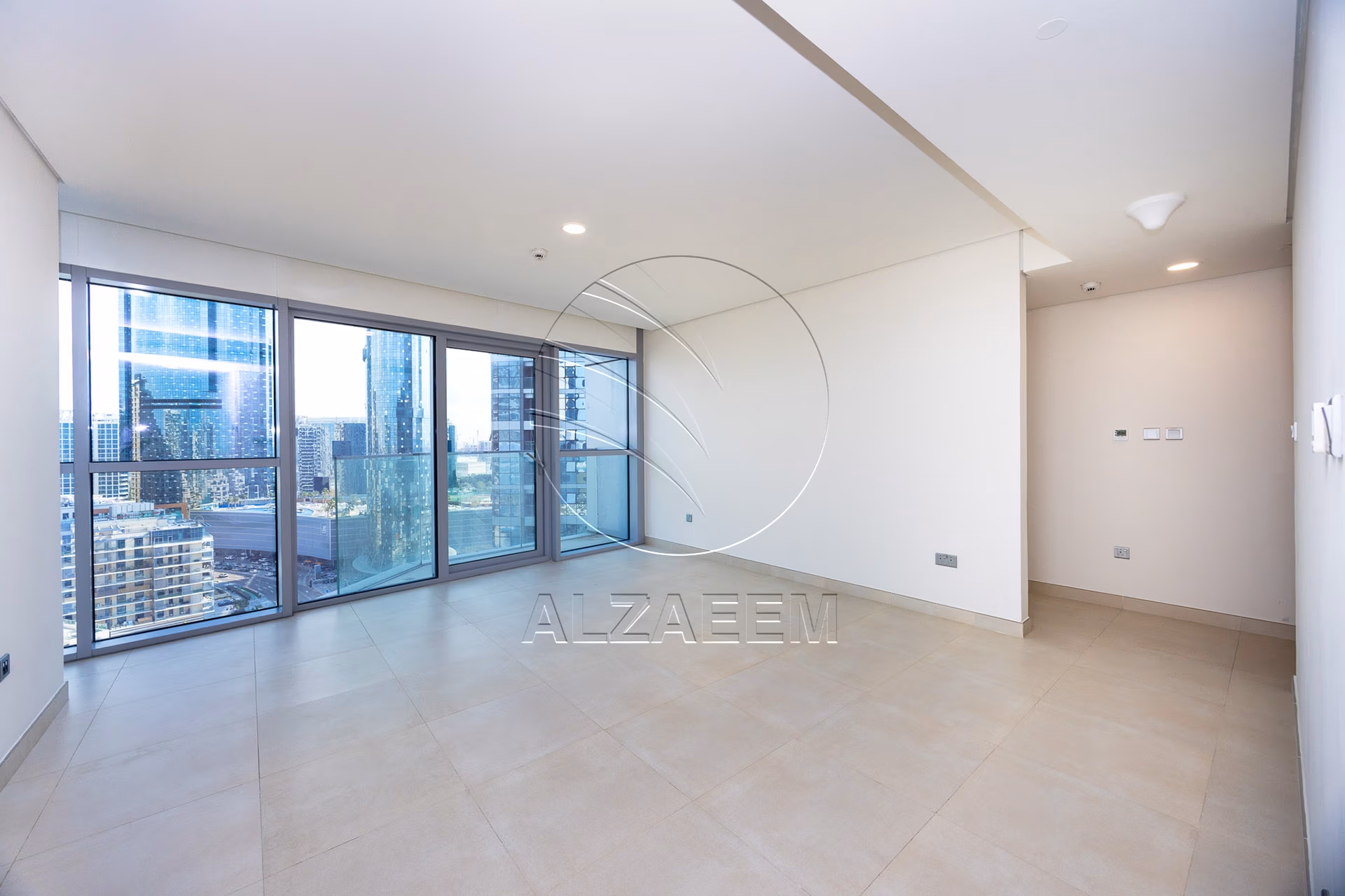 Apartment for Rent in Radiant Viewz Towers, City of Lights. Corner 3BR | Pool and Partial Mangrove Views