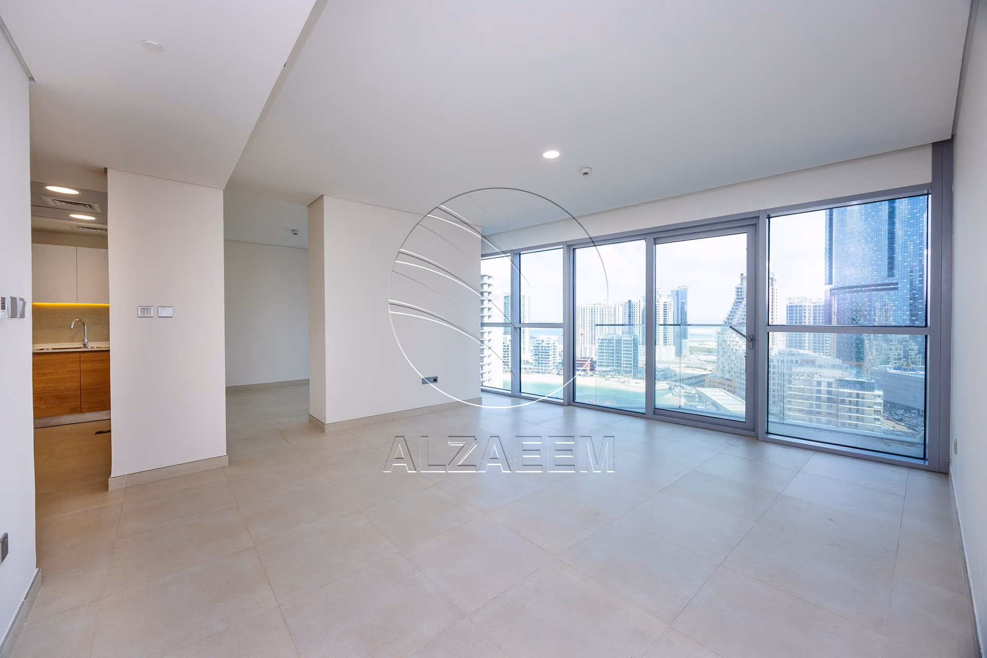 Apartment for Rent in Radiant Viewz Towers, City of Lights. Corner 3BR | Pool and Partial Mangrove Views