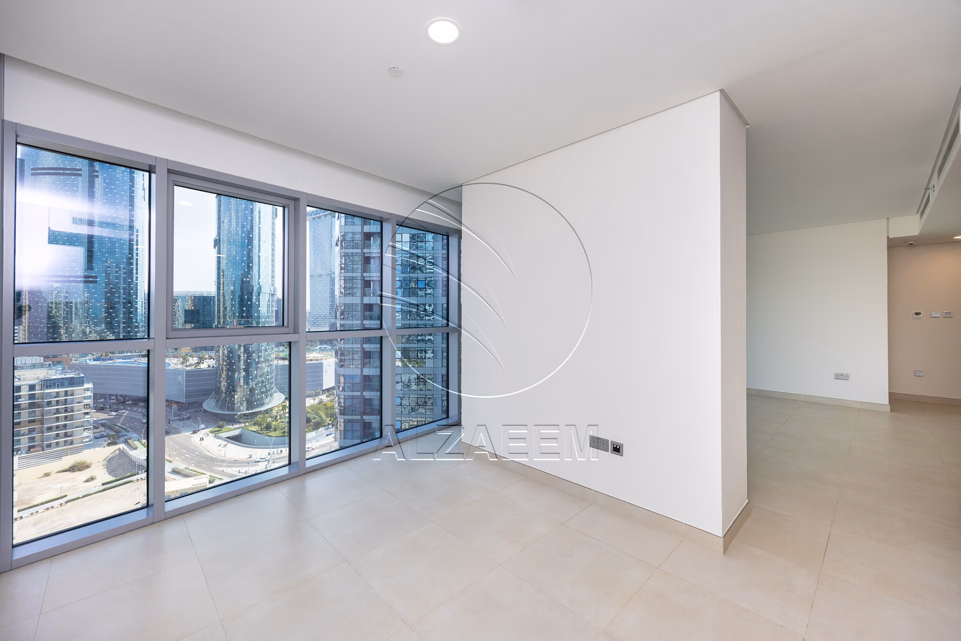 Apartment for Rent in Radiant Viewz Towers, City of Lights. Corner 3BR | Pool and Partial Mangrove Views