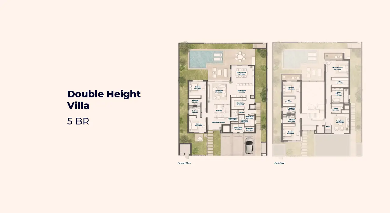 5BR Double Height Villa 4BR