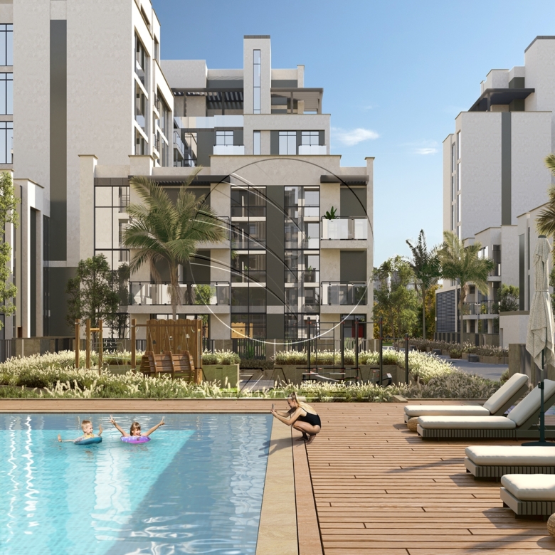 Modern Design | with Balcony | Road View. Apartment for sale in Royal Park, Masdar City