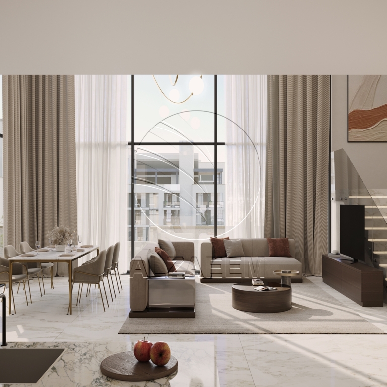 Modern Design | with Balcony | Road View. Apartment for sale in Royal Park, Masdar City