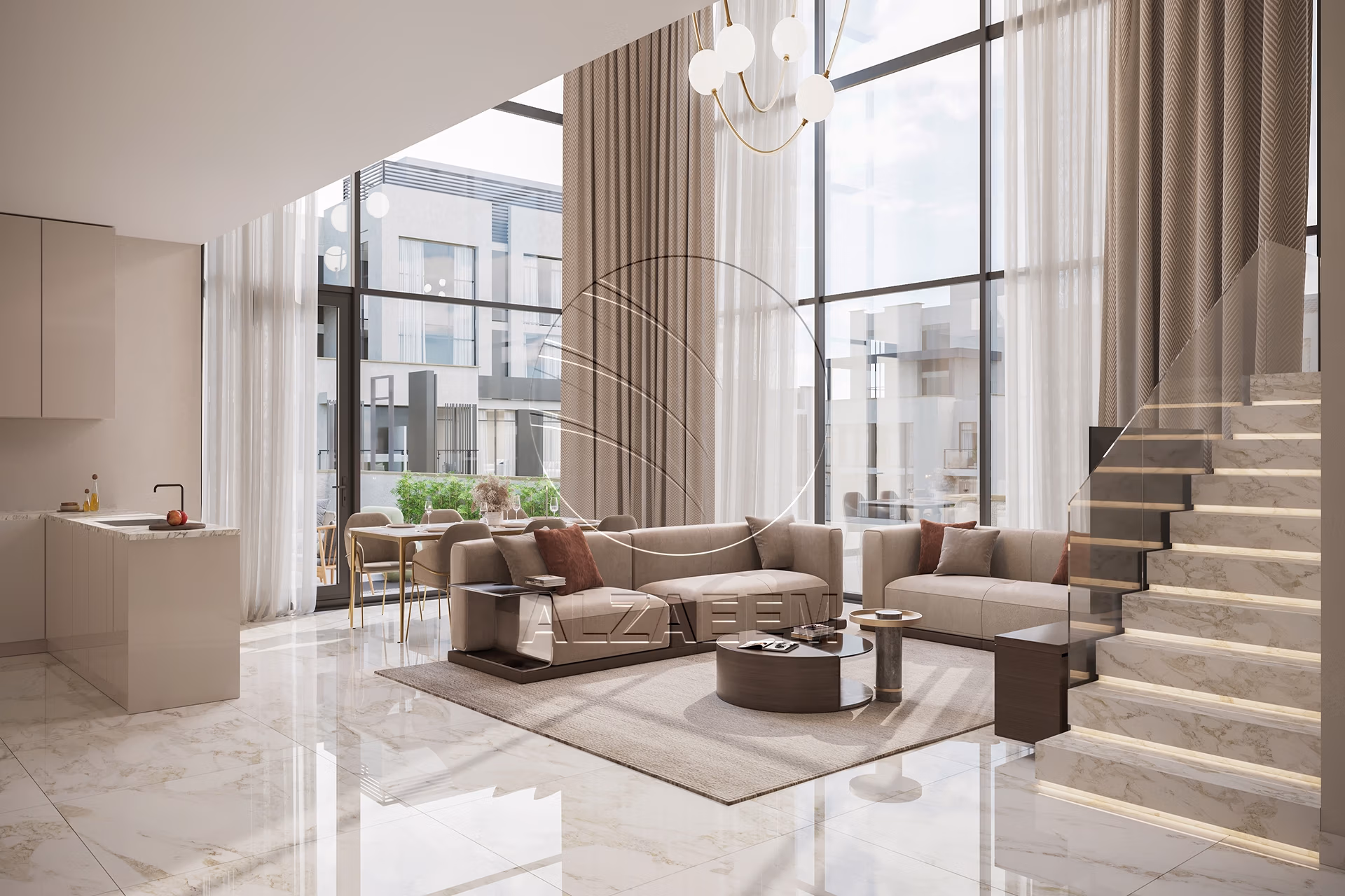 Modern Design | with Balcony | Road View. Apartment for sale in Royal Park, Masdar City