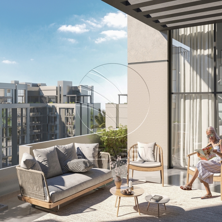 Modern Design | with Balcony | Road View. Apartment for sale in Royal Park, Masdar City
