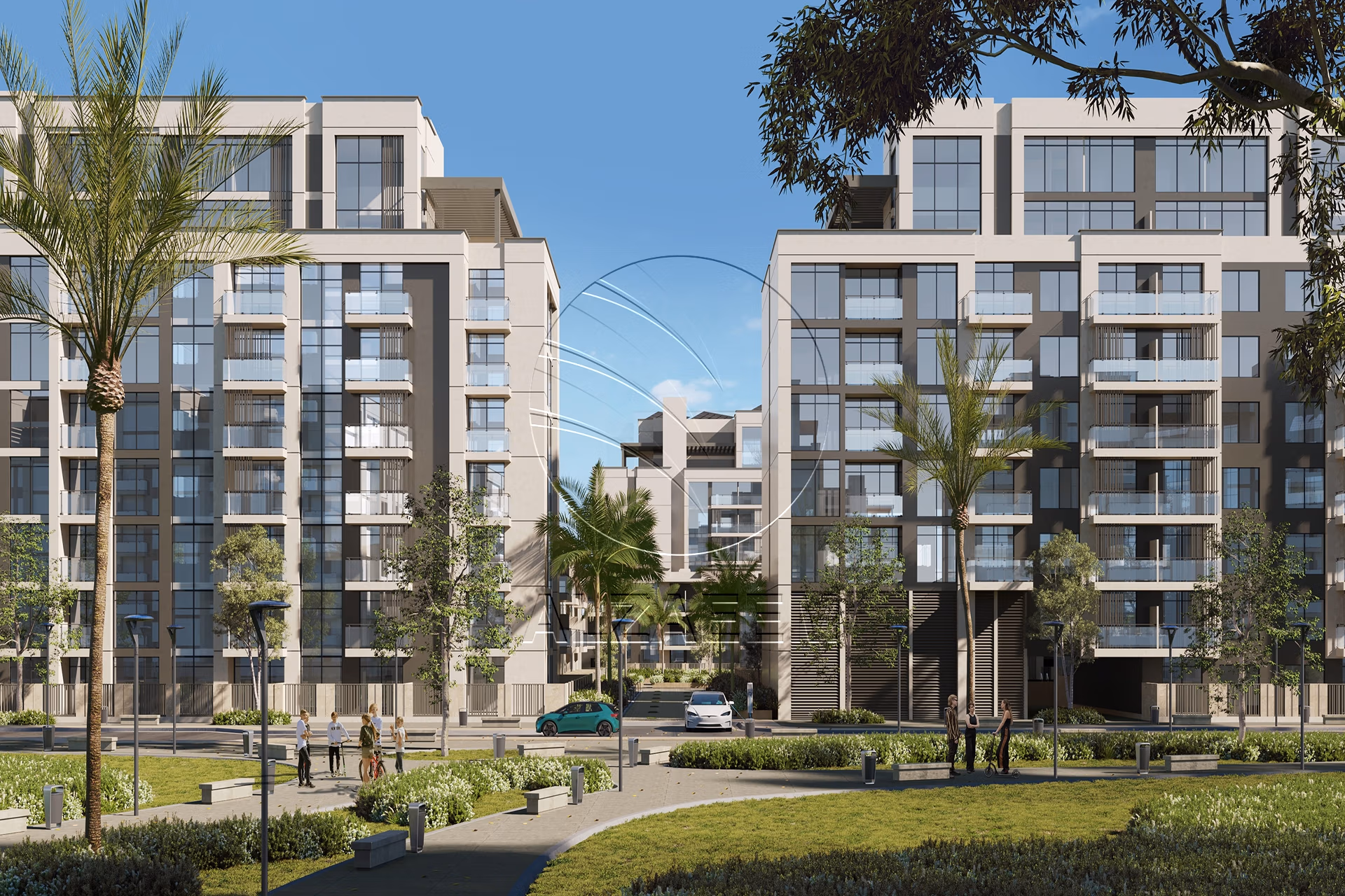 Modern Design | with Balcony | Road View. Apartment for sale in Royal Park, Masdar City