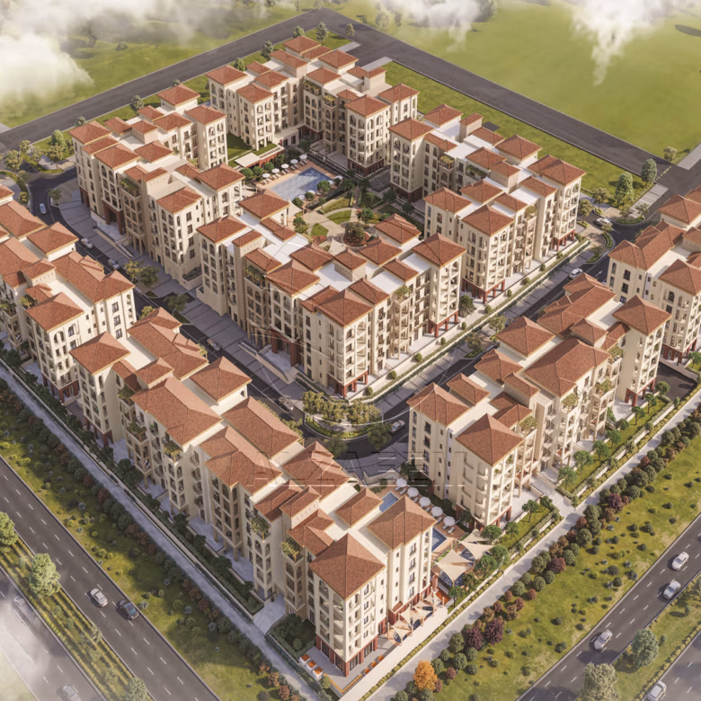 Apartment for Sale in Bloom Living, Zayed City (Khalifa City C). 254 SqM | Corner | Spacious Terrace + Garden