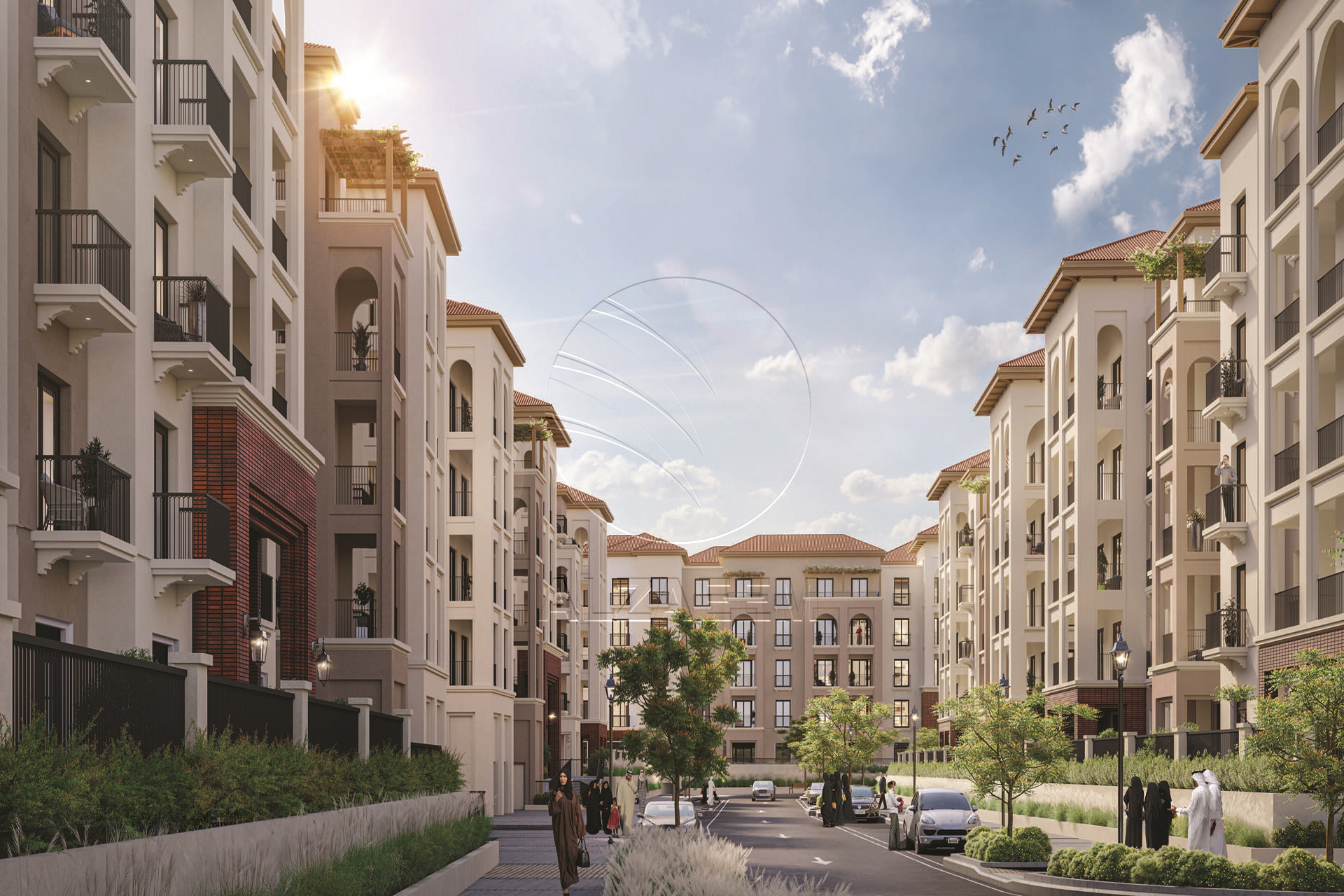 Apartment for Sale in Bloom Living, Zayed City (Khalifa City C). 254 SqM | Corner | Spacious Terrace + Garden