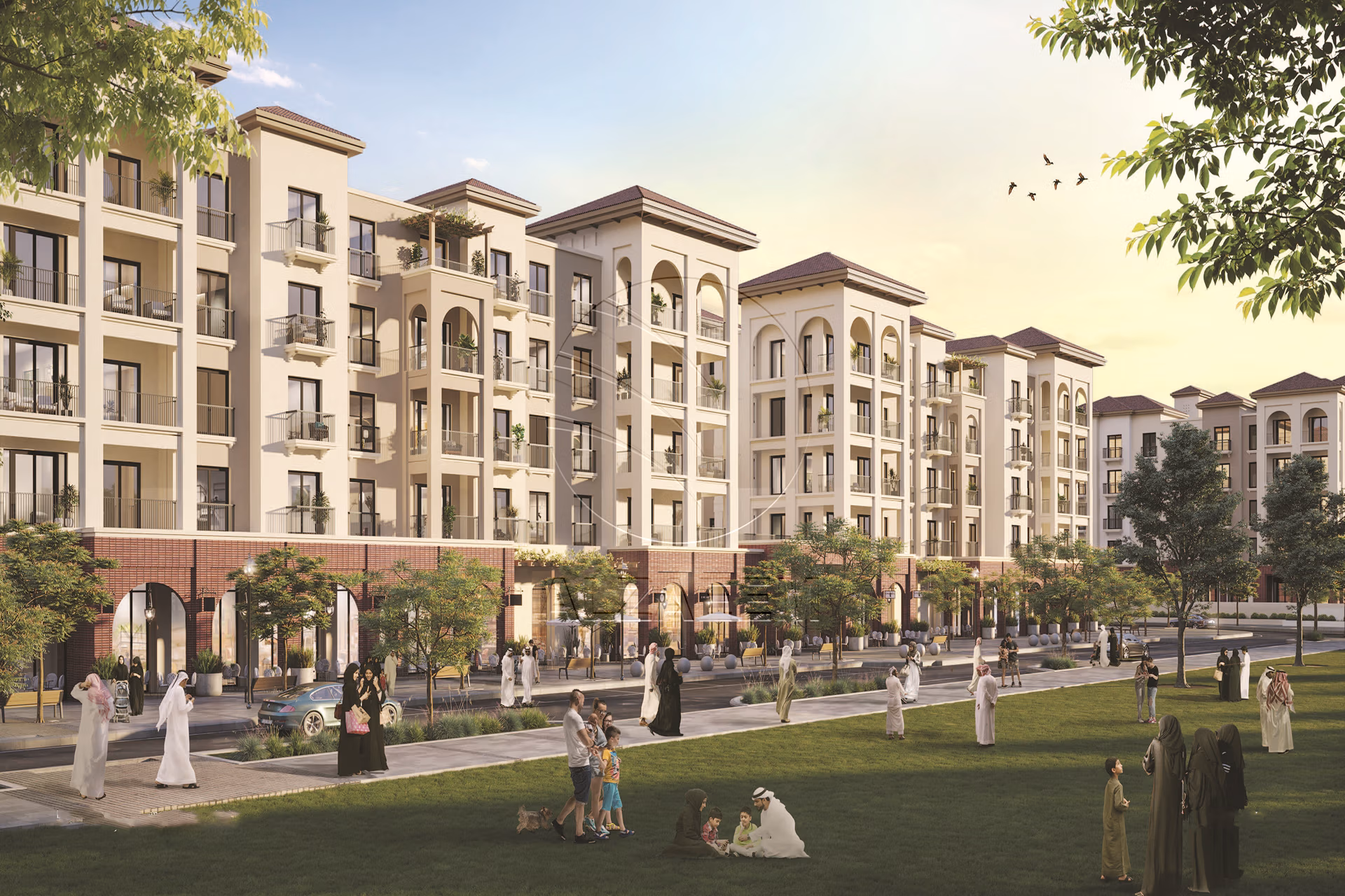 Zayed City (Khalifa City C), Bloom Living-də Satılıq Mənzil. 254 m² | Künc | Geniş Terras + Bağ