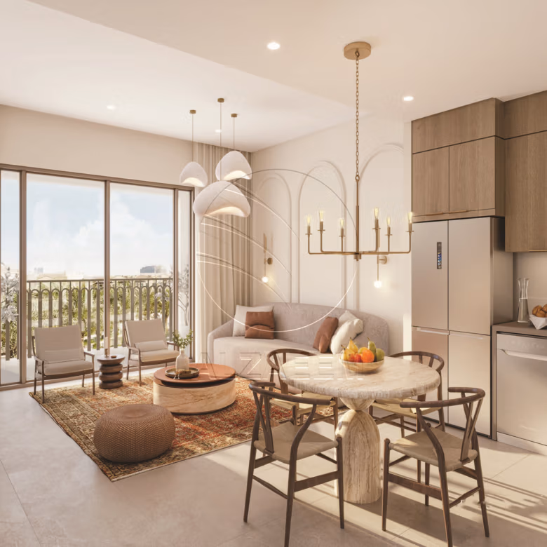 Apartment for Sale in Bloom Living, Zayed City (Khalifa City C). 254 SqM | Corner | Spacious Terrace + Garden