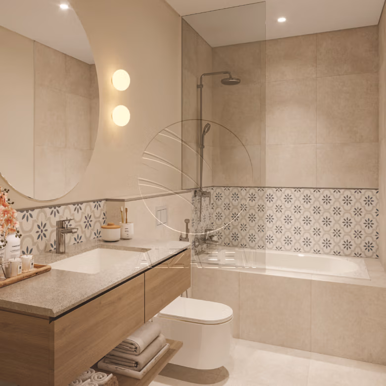 Apartment for Sale in Bloom Living, Zayed City (Khalifa City C). 254 SqM | Corner | Spacious Terrace + Garden