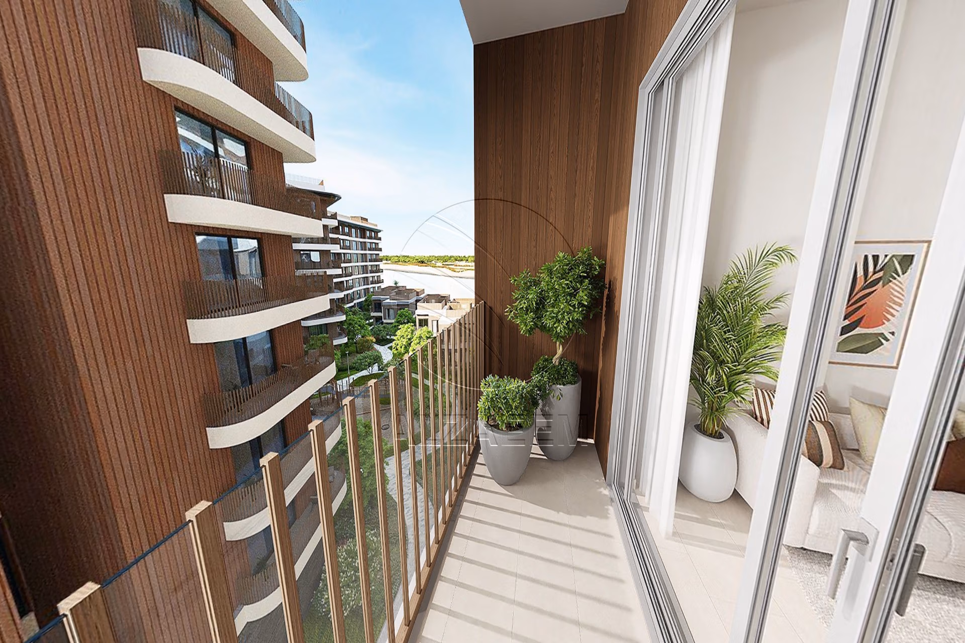 Qismən Kanal və Yol Mənzərəsi | Premium Yaşayış