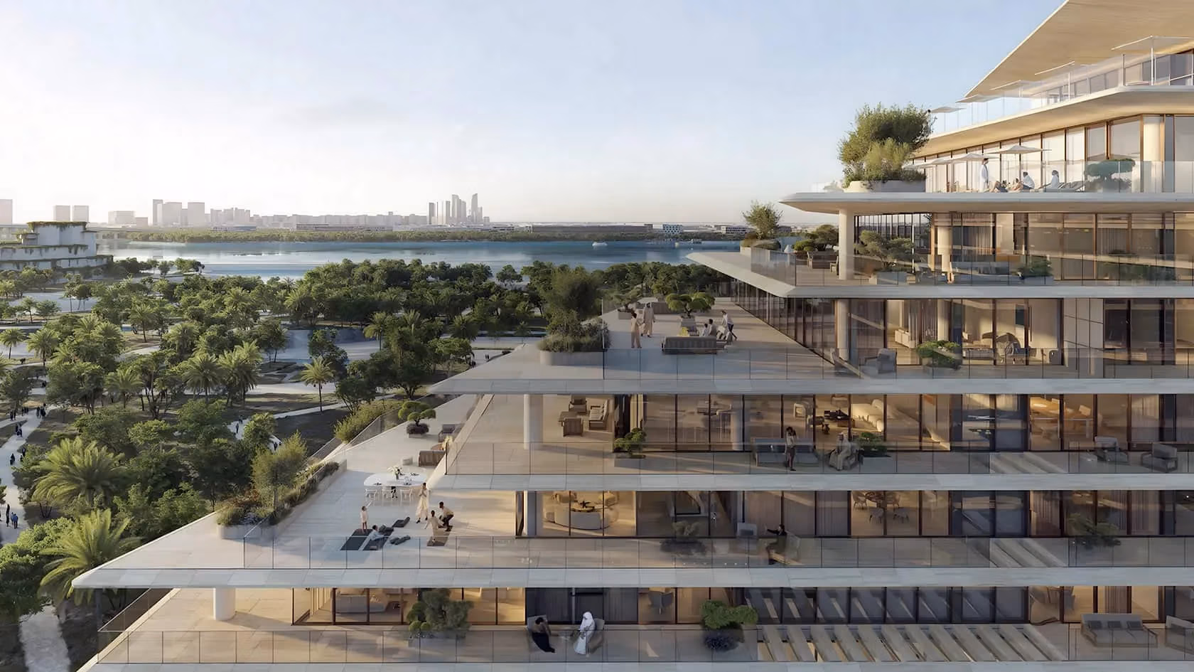 the source terraces from aldar properties side view