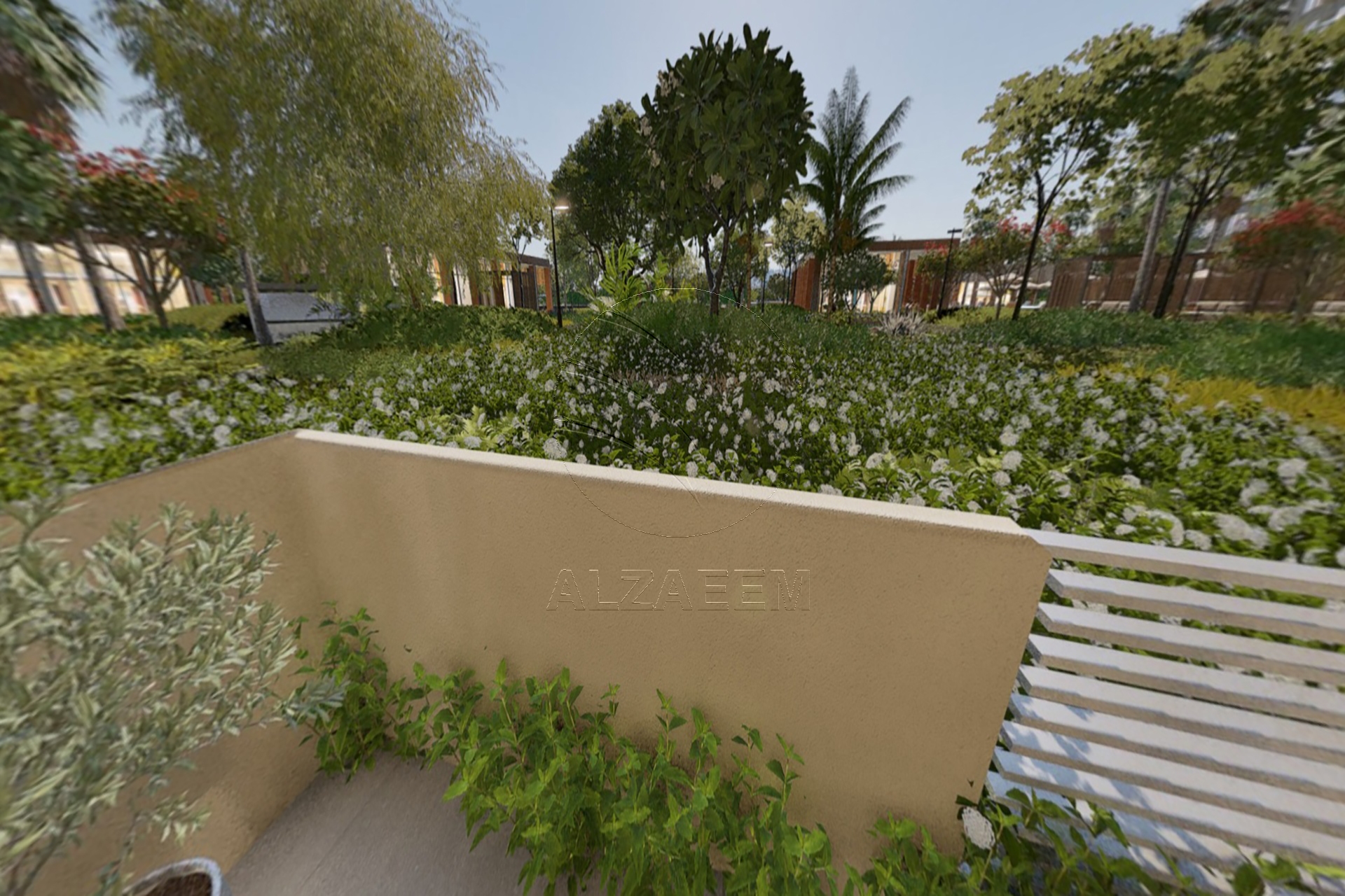 Corner 2BR with Big Terrace Facing the Garden. Apartment for sale in Yas Riva Residences, Yas Island