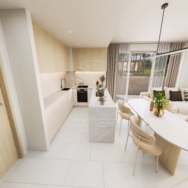 Corner 2BR with Big Terrace Facing the Garden. Apartment for sale in Yas Riva Residences, Yas Island