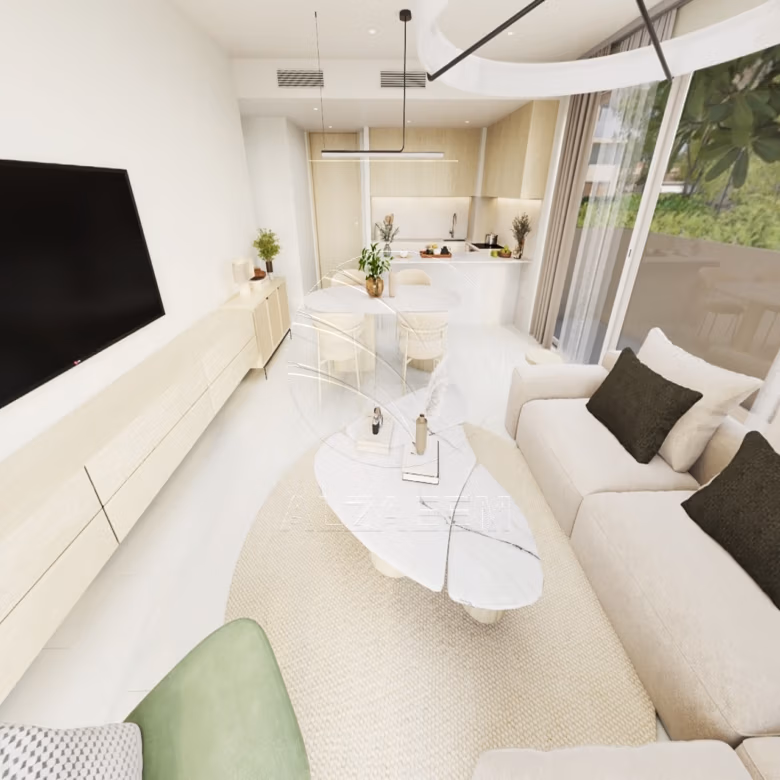 Corner 2BR with Big Terrace Facing the Garden. Apartment for sale in Yas Riva Residences, Yas Island