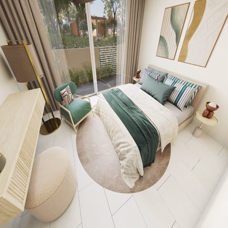 Corner 2BR with Big Terrace Facing the Garden. Apartment for sale in Yas Riva Residences, Yas Island