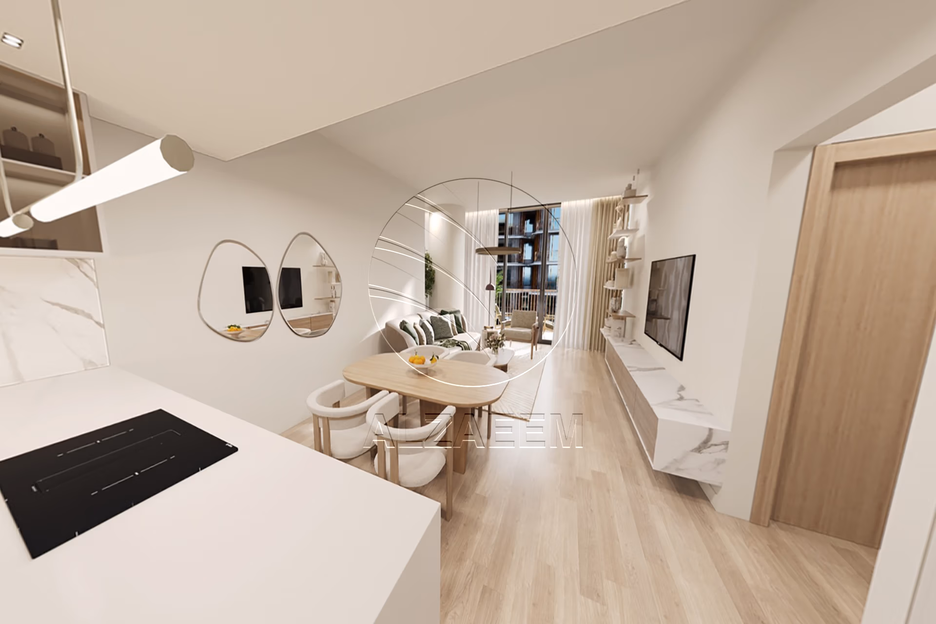Huge Size 1BR - Mid Level | Community View