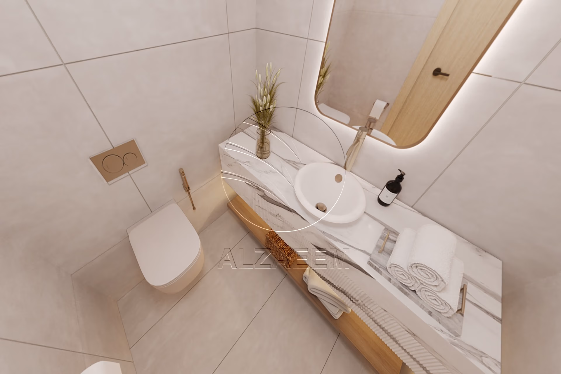 Huge Size 1BR - Mid Level | Community View
