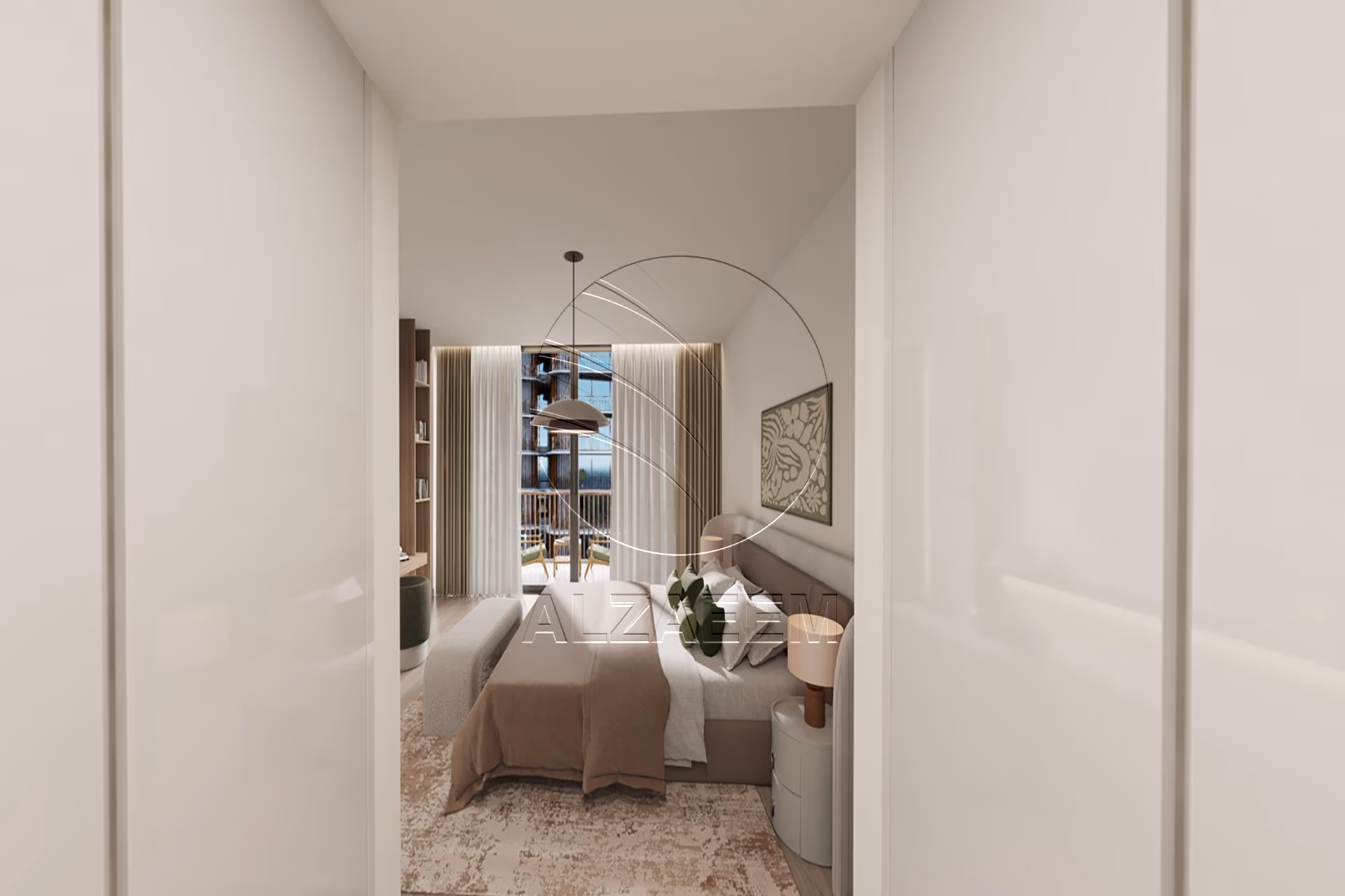 Huge Size 1BR - Mid Level | Community View