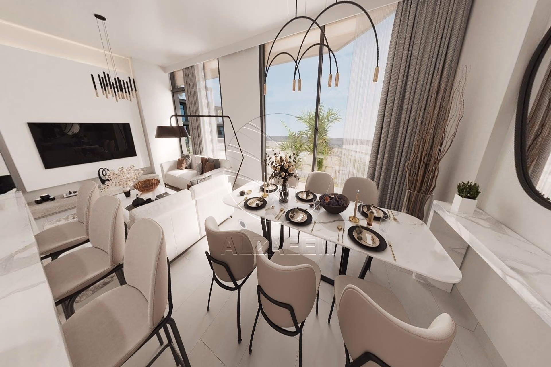 Elegant and Premium Finishing | Full Louvre View. This elegant studio offers a refined lifestyle surrounded by world-class architecture, art, and waterfront serenity.