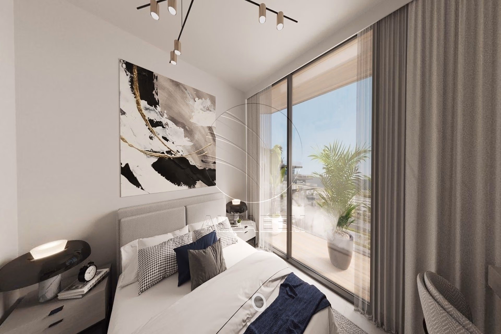 Elegant and Premium Finishing | Full Louvre View. This elegant studio offers a refined lifestyle surrounded by world-class architecture, art, and waterfront serenity.