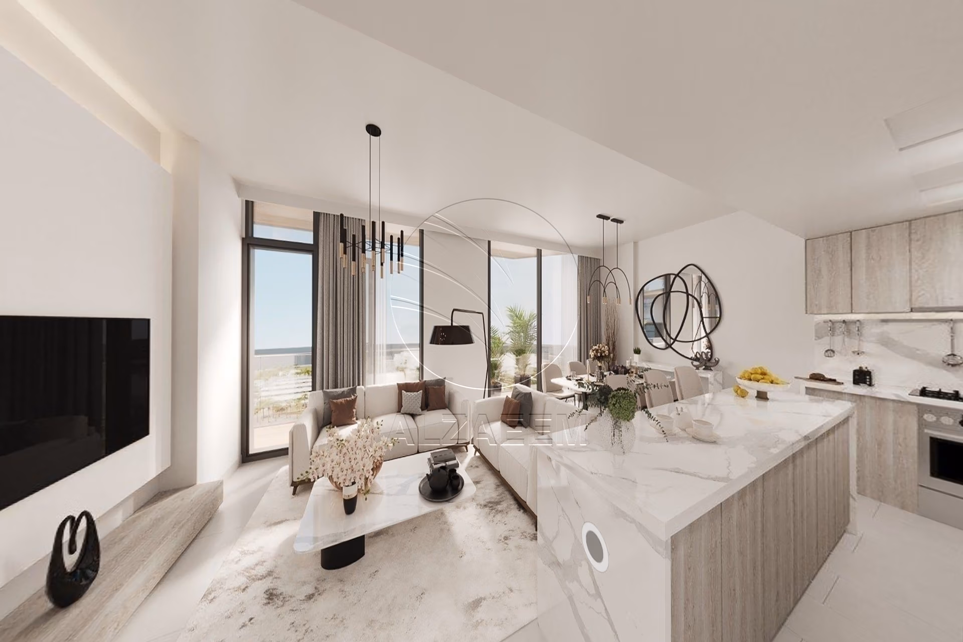 Elegant and Premium Finishing | Full Louvre View. This elegant studio offers a refined lifestyle surrounded by world-class architecture, art, and waterfront serenity.