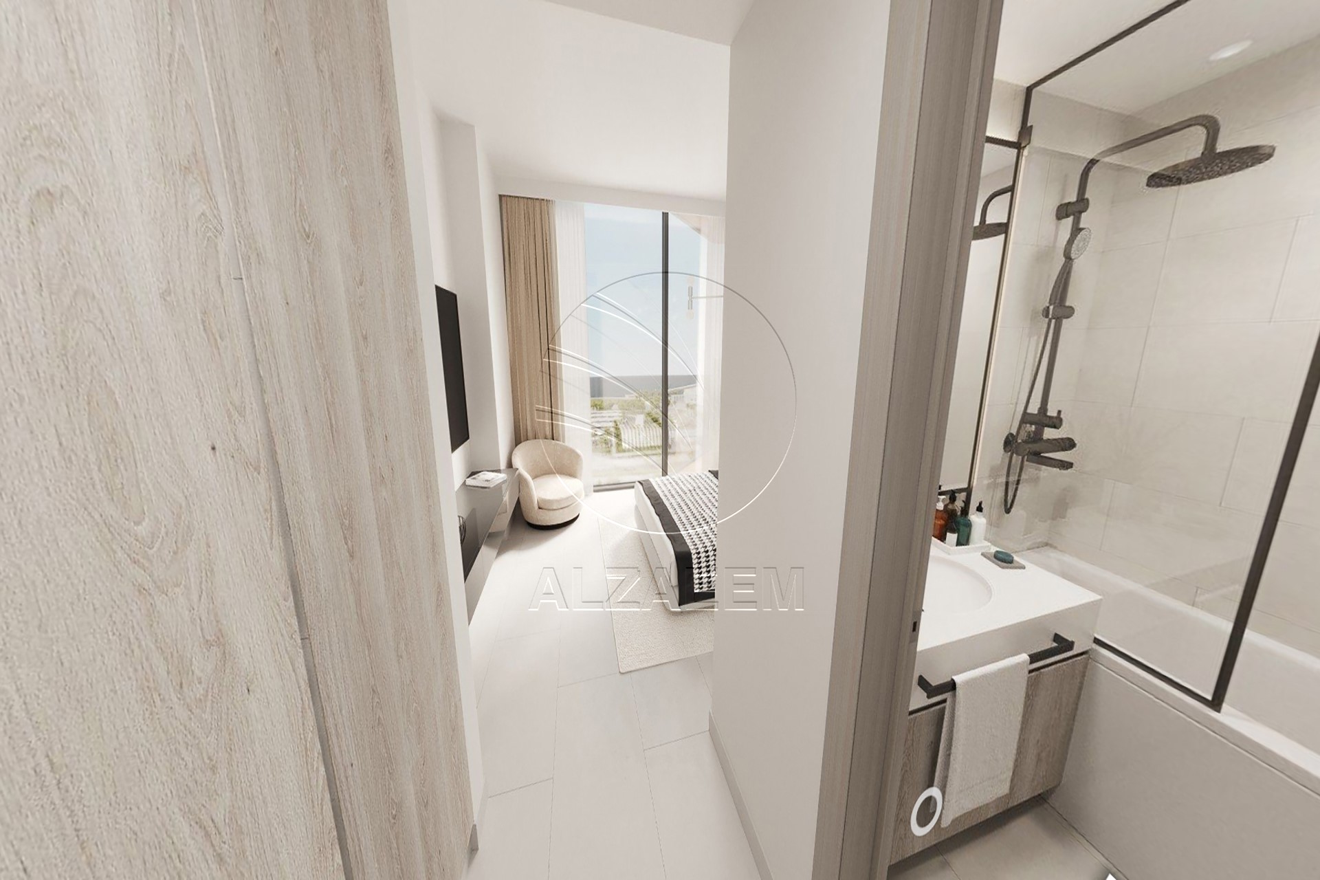 Elegant and Premium Finishing | Full Louvre View. This elegant studio offers a refined lifestyle surrounded by world-class architecture, art, and waterfront serenity.