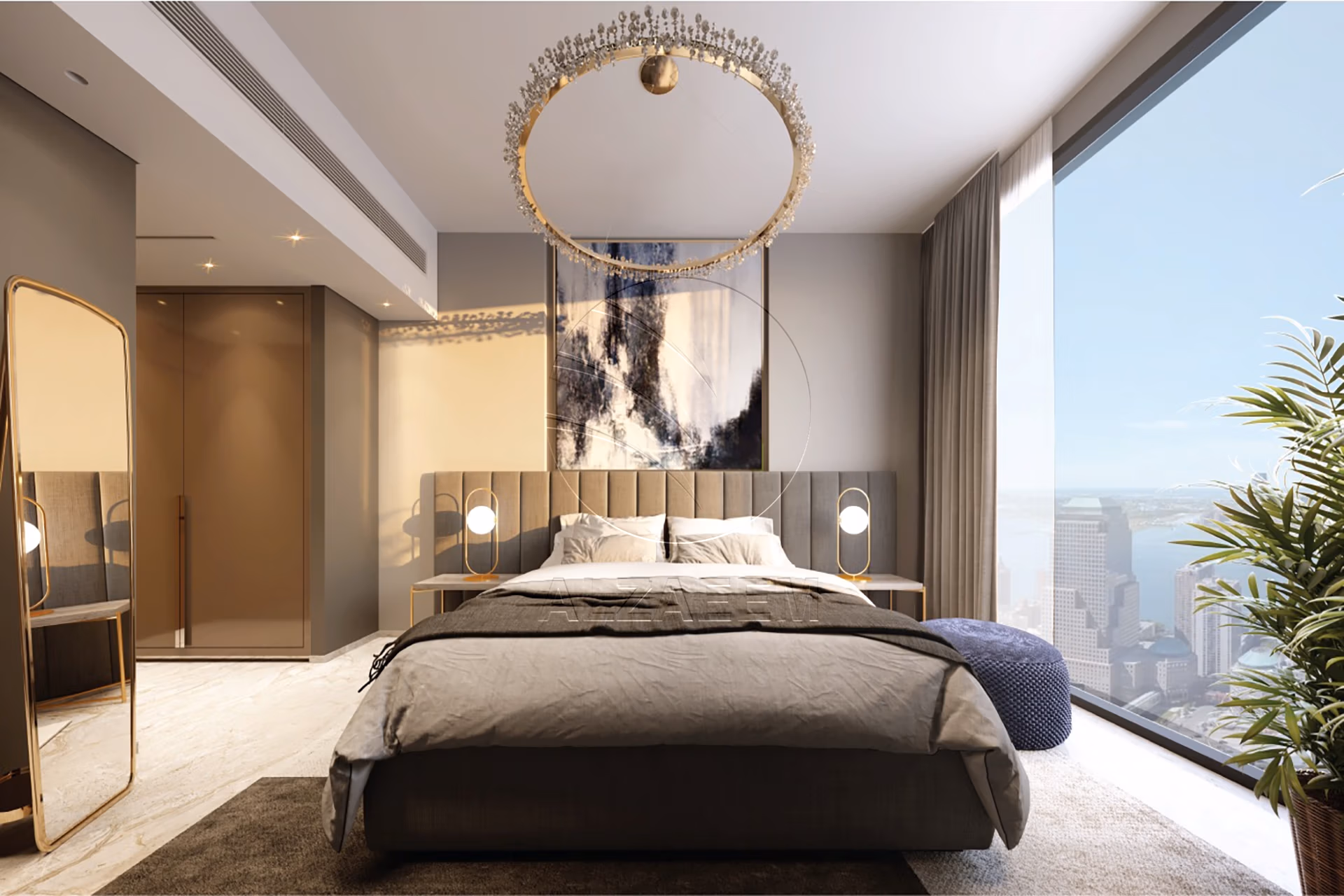 Furnished and Biggest Layout 1BR | High Floor