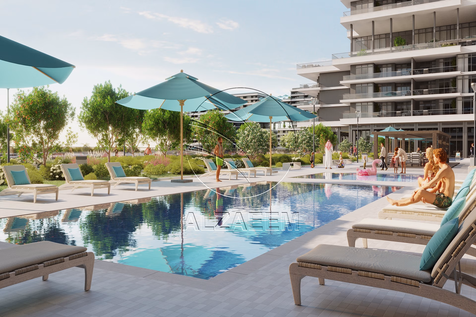 Lower Level 2BR+M facing the Community | Apartment for sale in Reem Hills, Najmat Abu Dhabi
