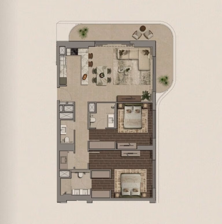 Yas Park Place 2 BR Apartment