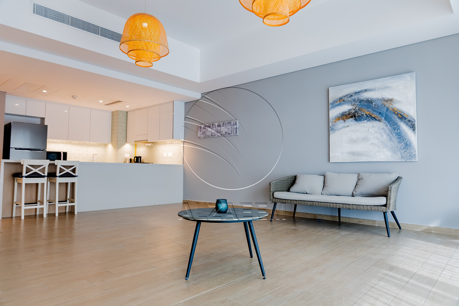 VACANT! Furnished 2BR+Maid | Partial Sea and Golf