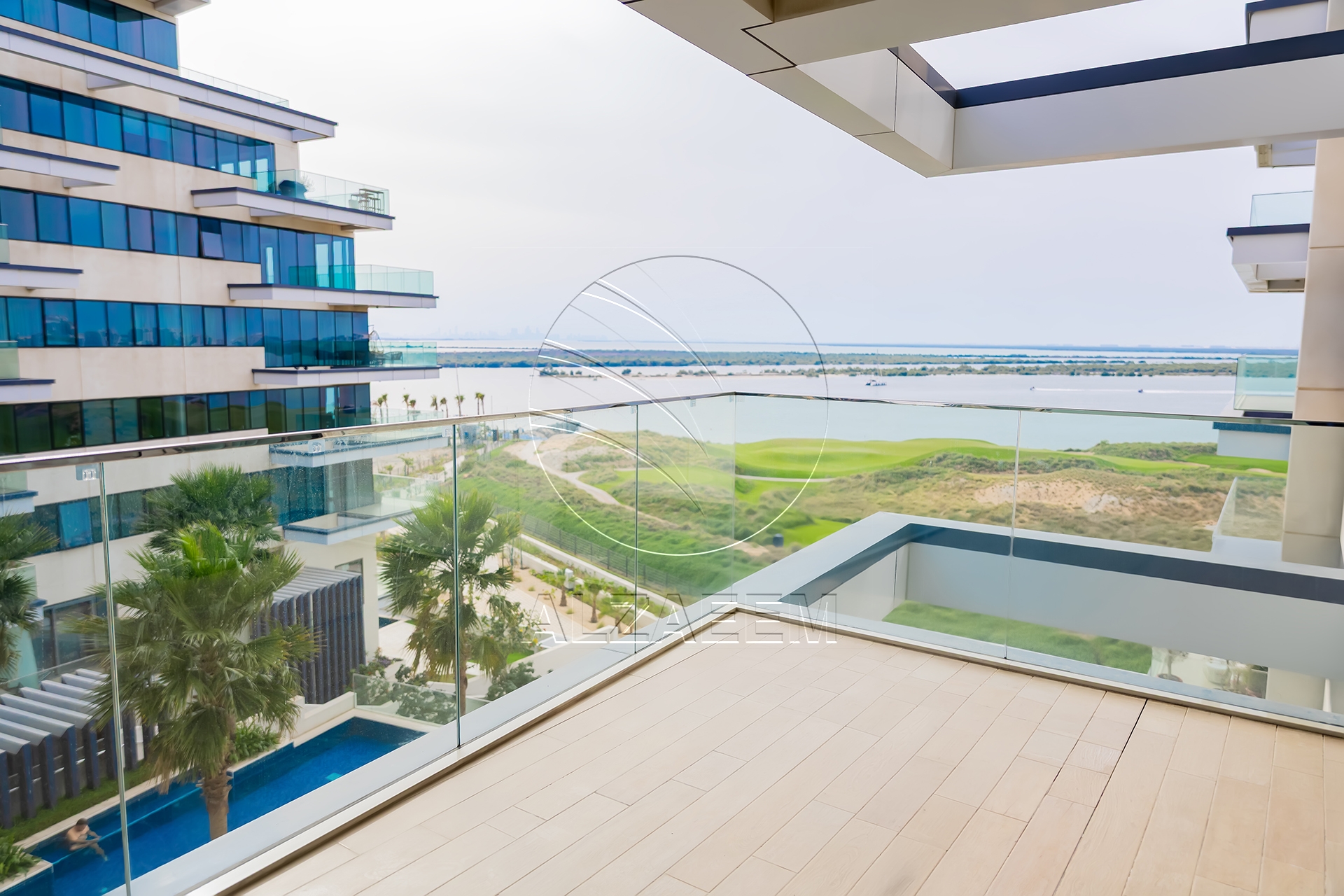 VACANT! Furnished 2BR+Maid | Partial Sea and Golf