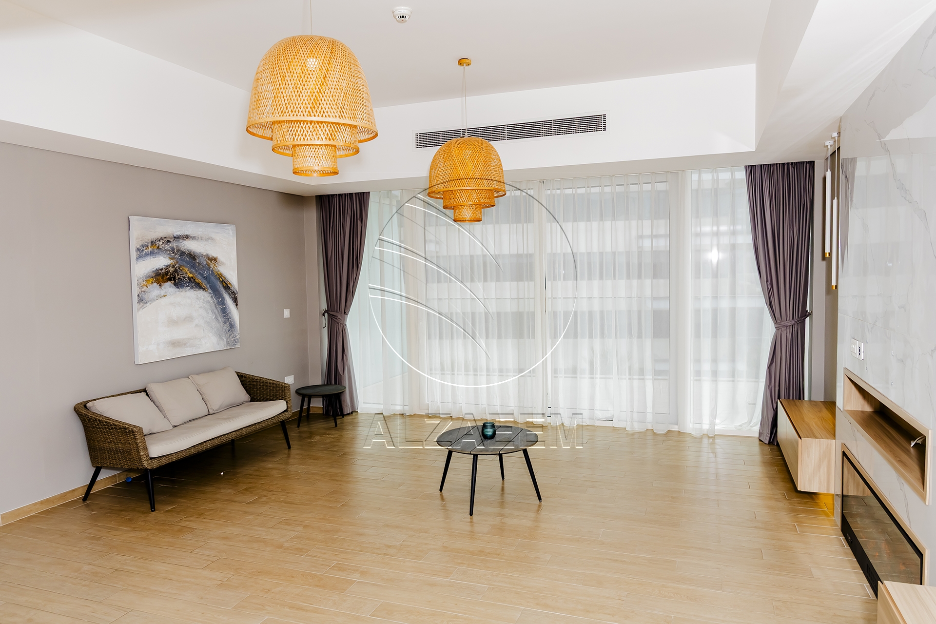 VACANT! Furnished 2BR+Maid | Partial Sea and Golf