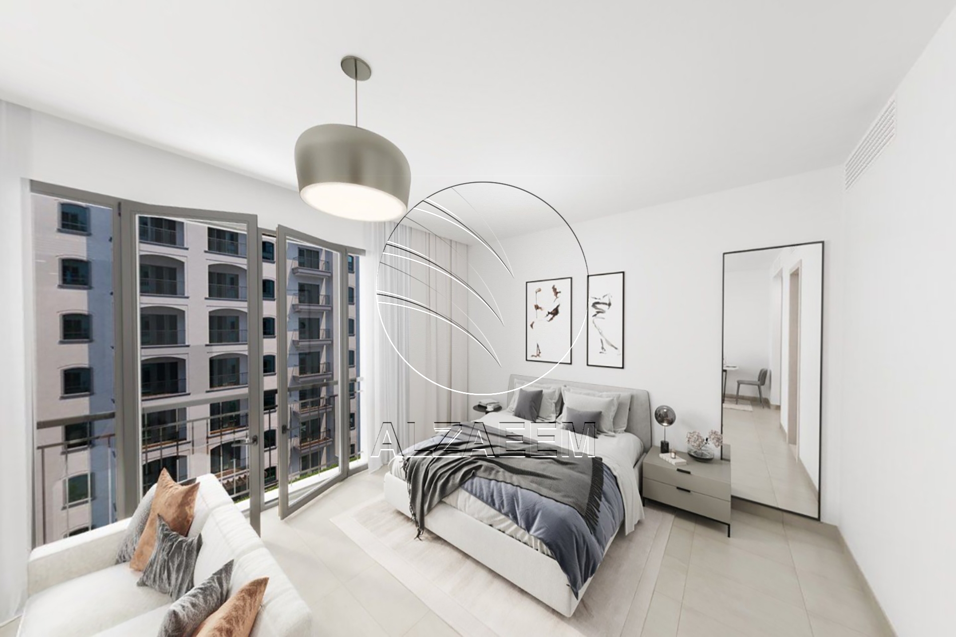 Studio mid floor + Partial Golf View and Community
