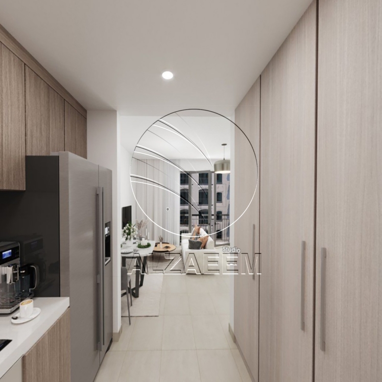 Studio mid floor + Partial Golf View and Community
