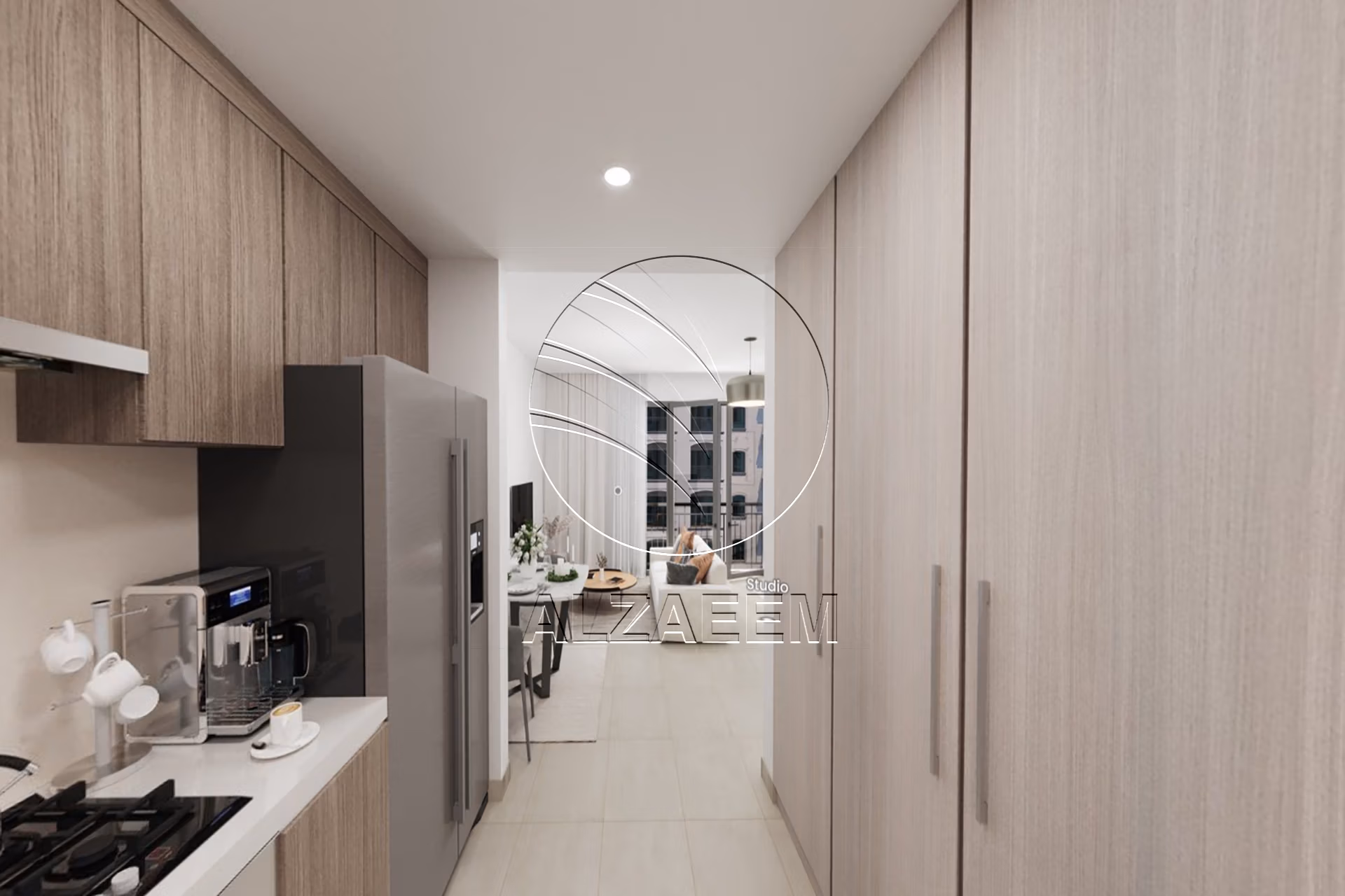 Studio mid floor + Partial Golf View and Community