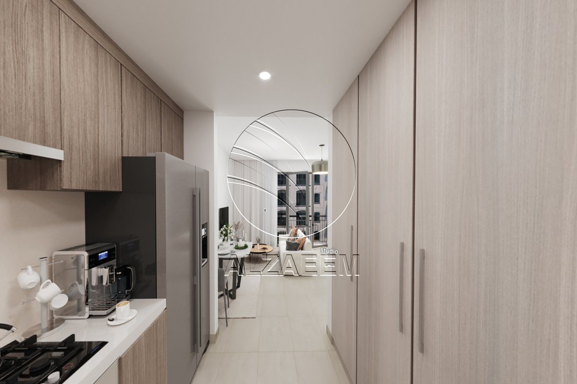 Studio mid floor + Partial Golf View and Community