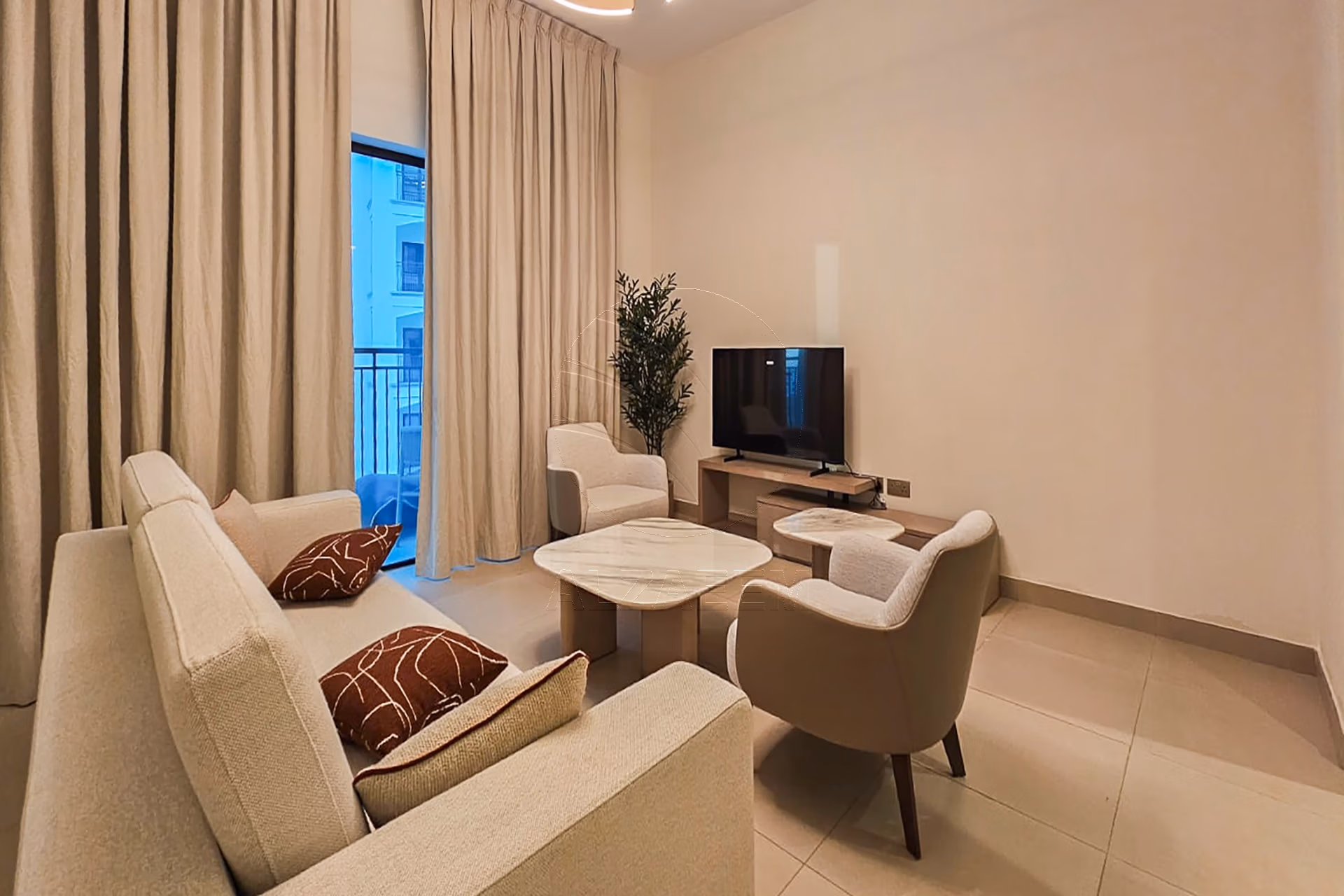 FURNISHED! High Floor | 2+M | Partial Golf View
