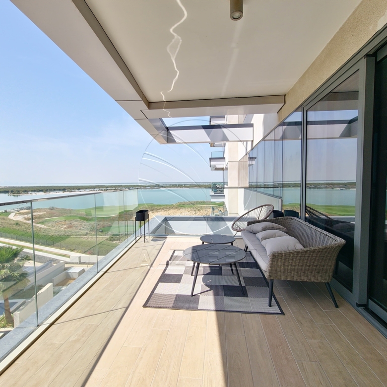 VACANT! Furnished 2BR+Maid | Partial Sea and Golf