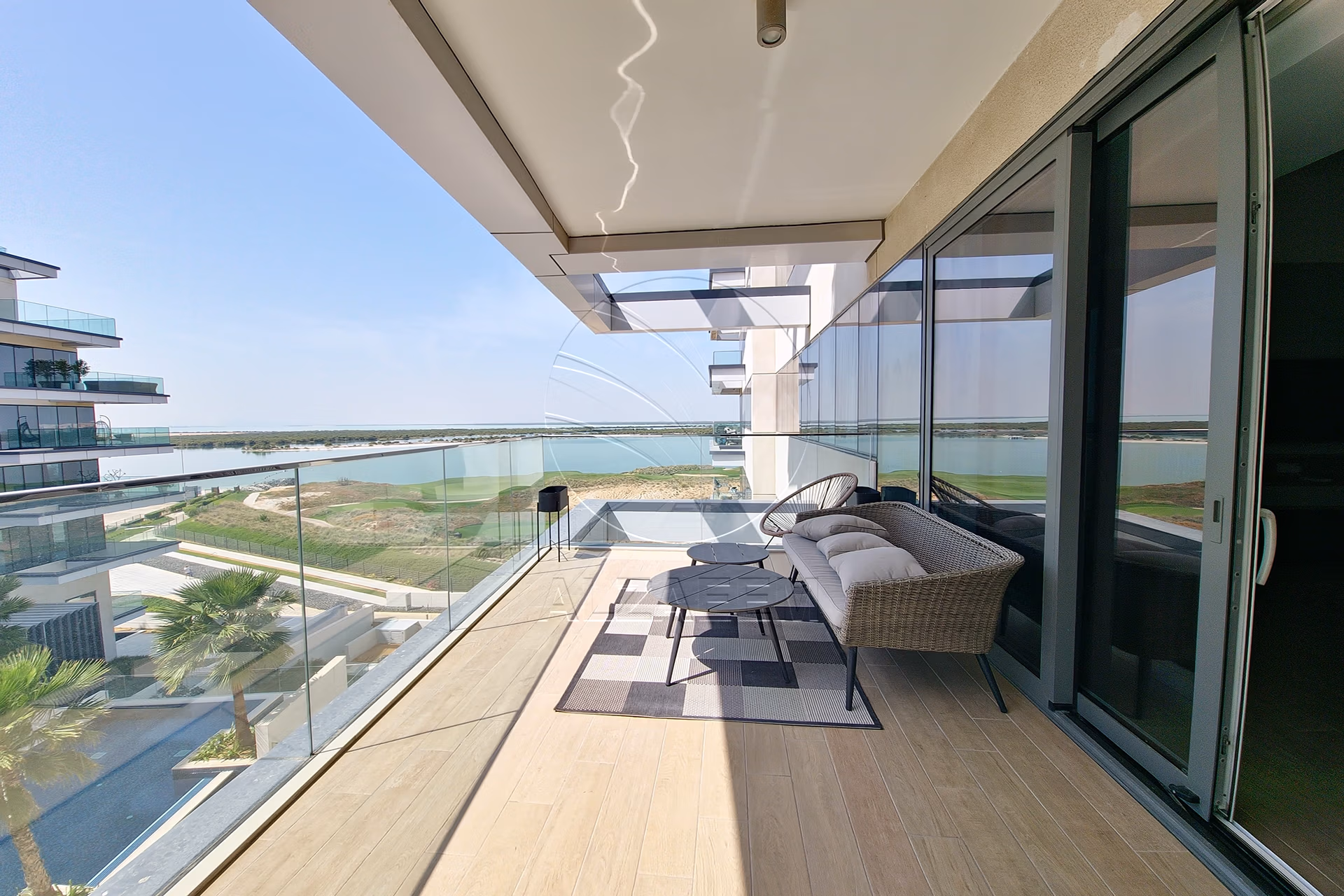 VACANT! Furnished 2BR+Maid | Partial Sea and Golf