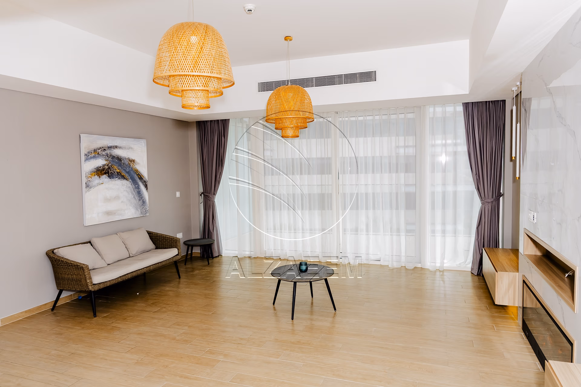 VACANT! Furnished 2BR+Maid | Partial Sea and Golf