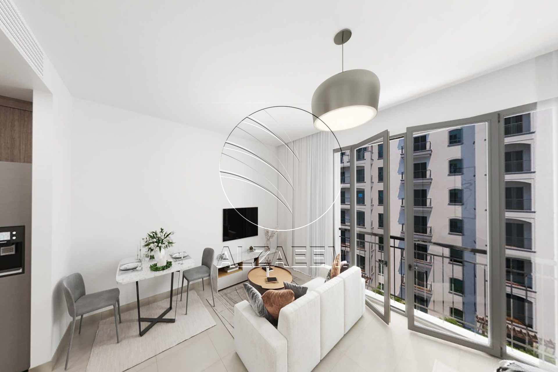 Studio mid floor + Partial Golf View and Community
