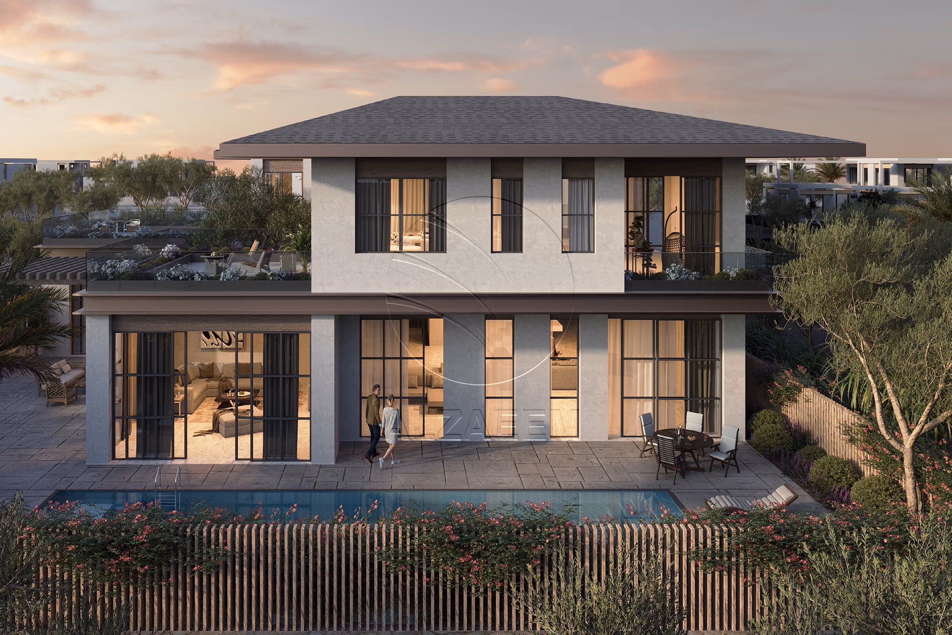 Double Row Corner | South Californian Frontage