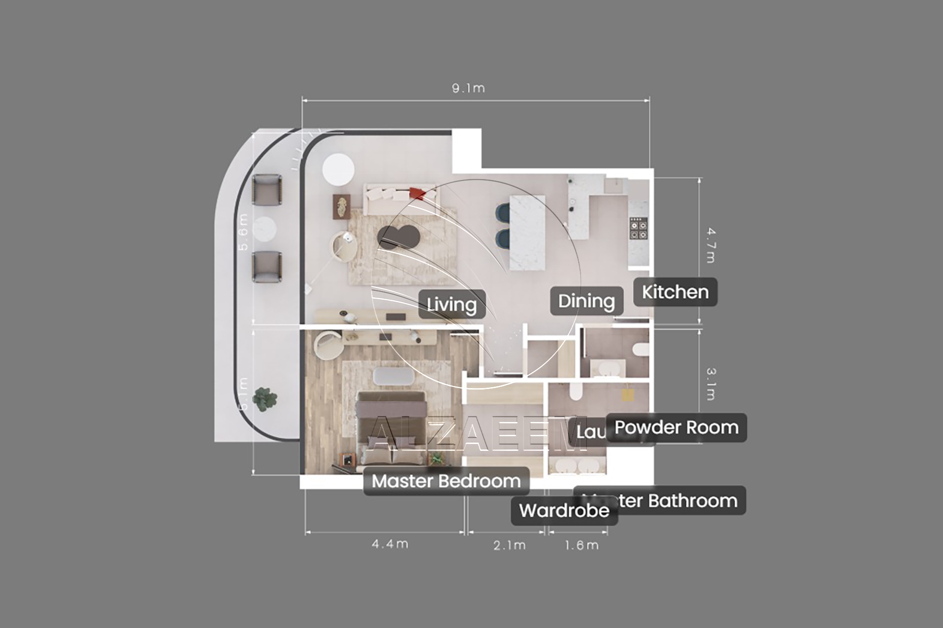 √ Mid Level | Community View | Huge Size 1BR √