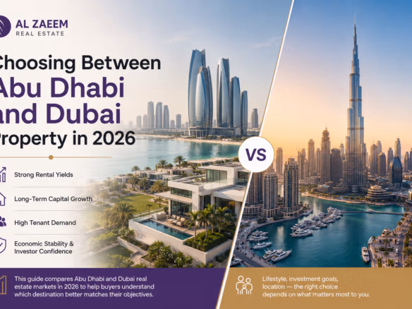Al Zaeem Real Estate comparison of Abu Dhabi and Dubai property markets in 2026